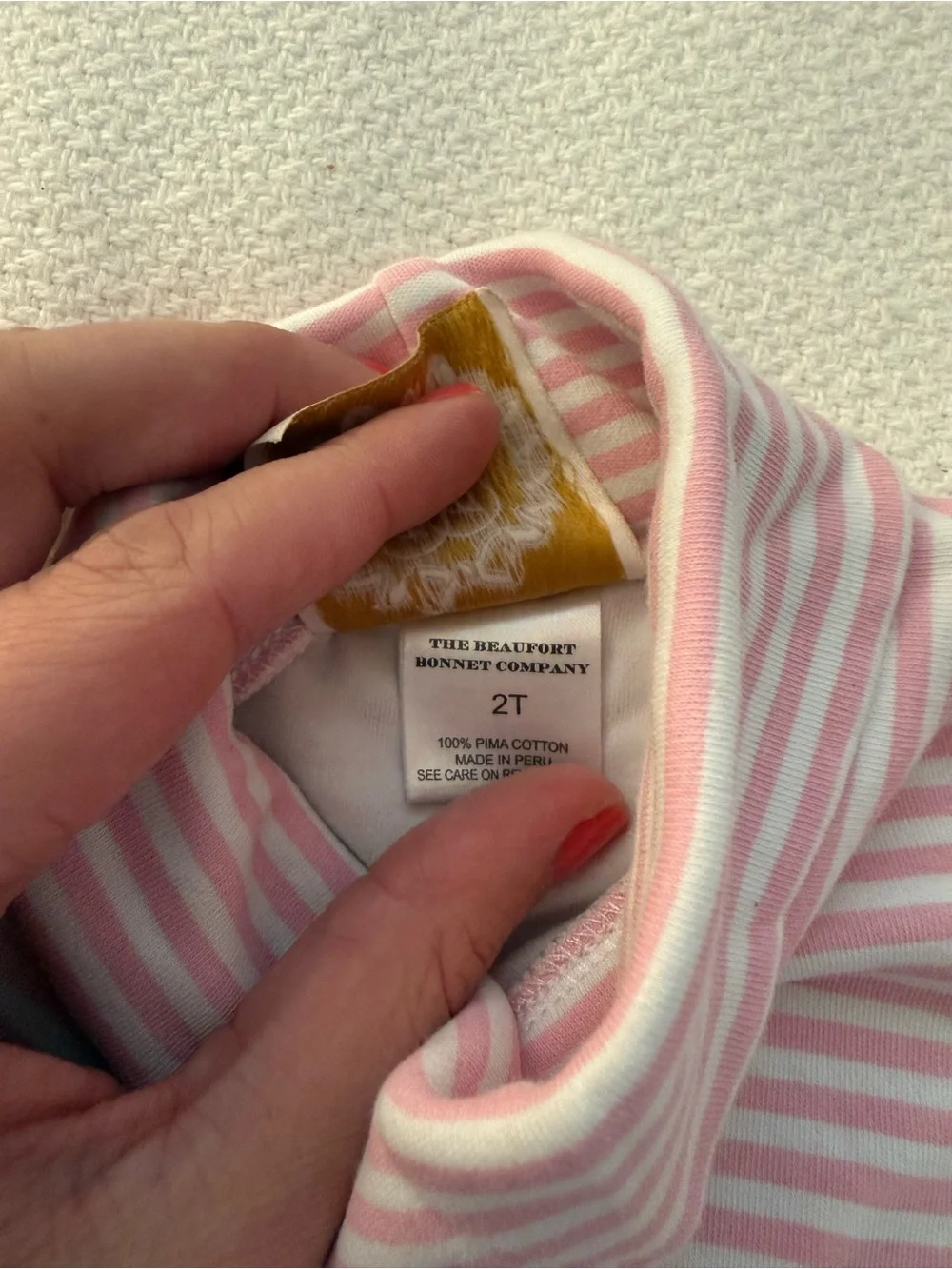 The Beaufort Bonnet Company Pink and White Striped Tatum’s Turtleneck
